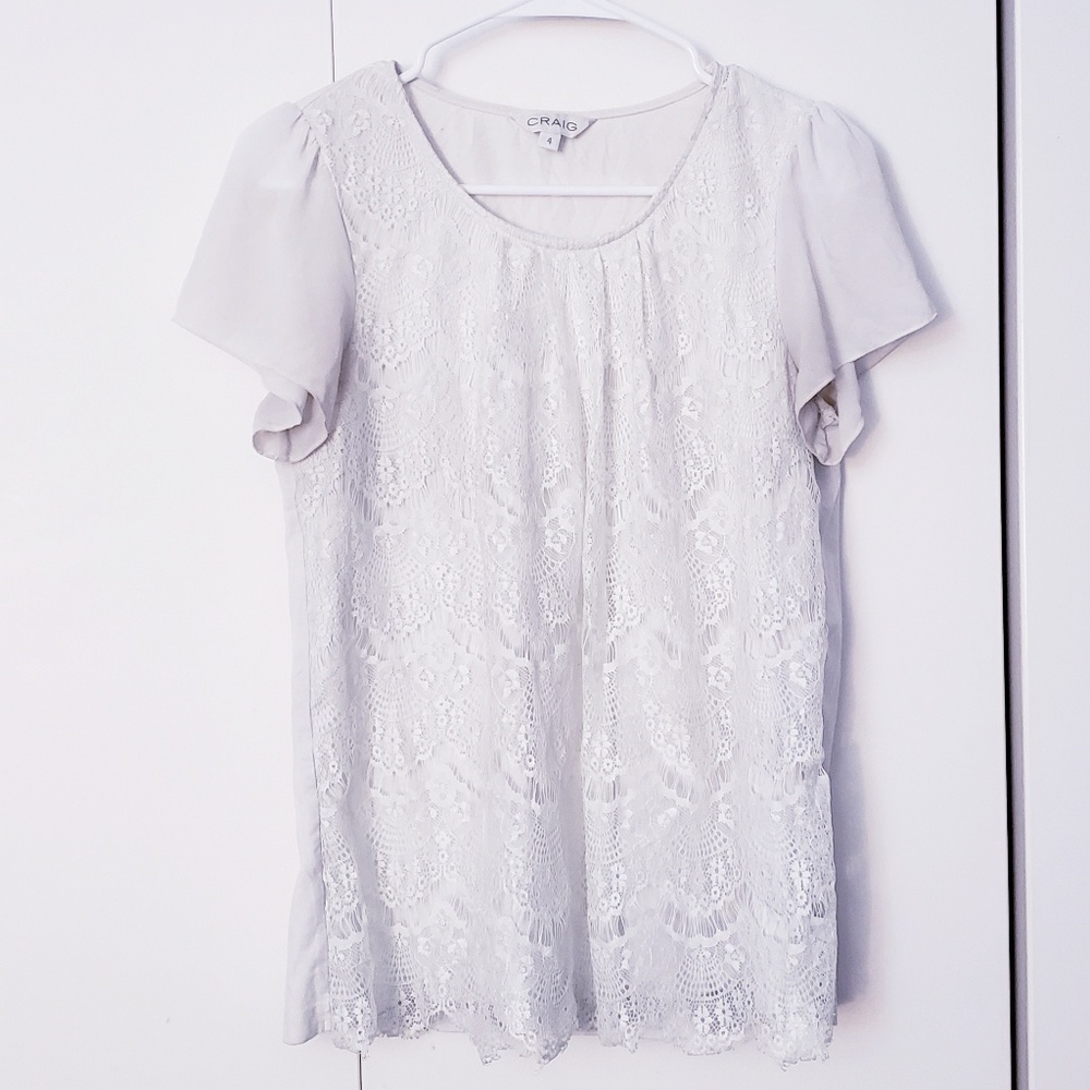Craig white lace blouse